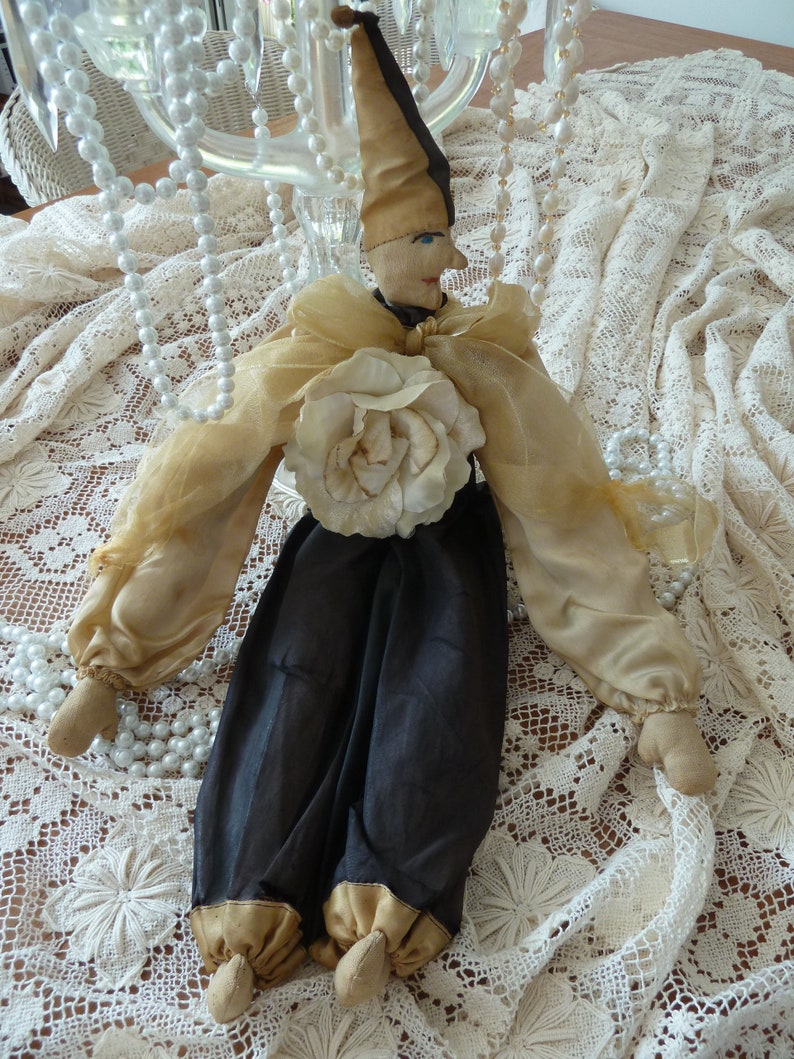 Boudoir Doll Pierrot Tilda Artist Doll Harlequin Tulle Doll - Etsy