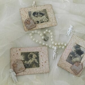 Cartes de vœux*Nostalgie*Srapbooking*Cartes cadeaux*Décoration*Carte de visite*Style maison de campagne*Vintage*Shabby*CoeursDeCaschel*Blanc crème*