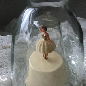 Spieluhr antik Ballerina Bols Flasche Silver Liqueur Beige Gold Rarität! Musikbox Spieldose Dekoration Vintage Style Geschenk