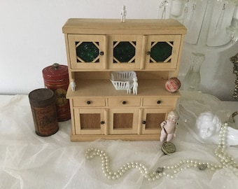 Antique small kitchen cabinet doll furniture kitchen buffet sideboard doll house doll house furnishings*CoeursDeCaschel*