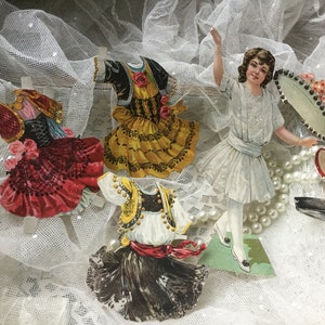 Antique paper doll ANNO 1911 dress up doll figurine dress doll fashion doll paper doll collectible Viktorian Edwardian Style