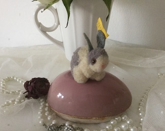 Old rabbit wool rabbit doll rabbit teddy rabbit Steiff doll house*Easter1900*Easter*Nostalgia*Shabbychic*