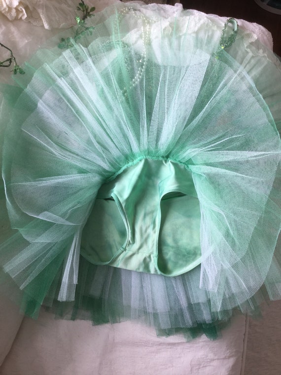Ballet Tutu with Hair Clip & Leaf Vine Green Fore… - image 4