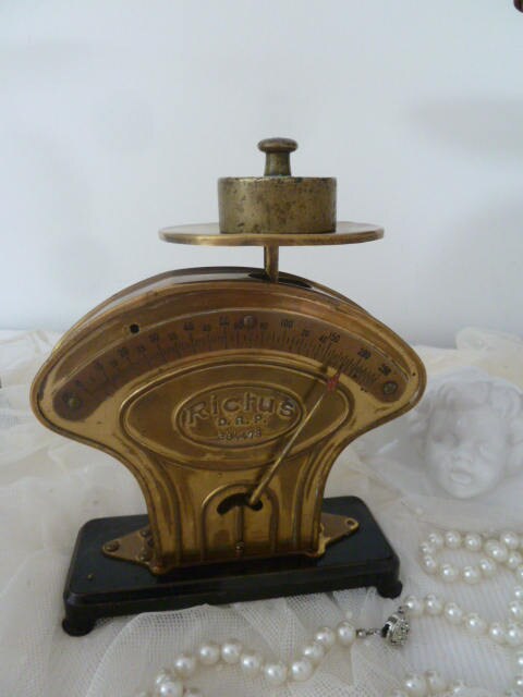 Exquisite Antique German Scale Rictus Art Deco Jakob Maul 1920 Brass ...
