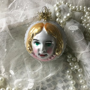 Antique tree decoration angel face Christmas ball double face Christmas*1900*Christmas decoration Christmas ball Christmas tree ball