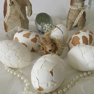 Vintage Easter eggs set of 6 *Egg*Decoration*Easter*Nostalgia*CoeursDeCaschel*Brocante*Shabbychic*