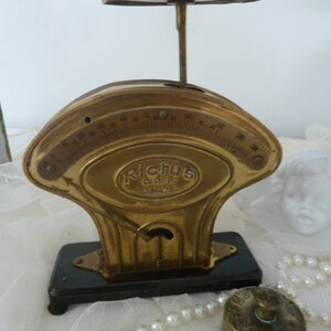 Exquisite Antique German Scale Rictus Art Deco Jakob Maul 1920 Brass ...
