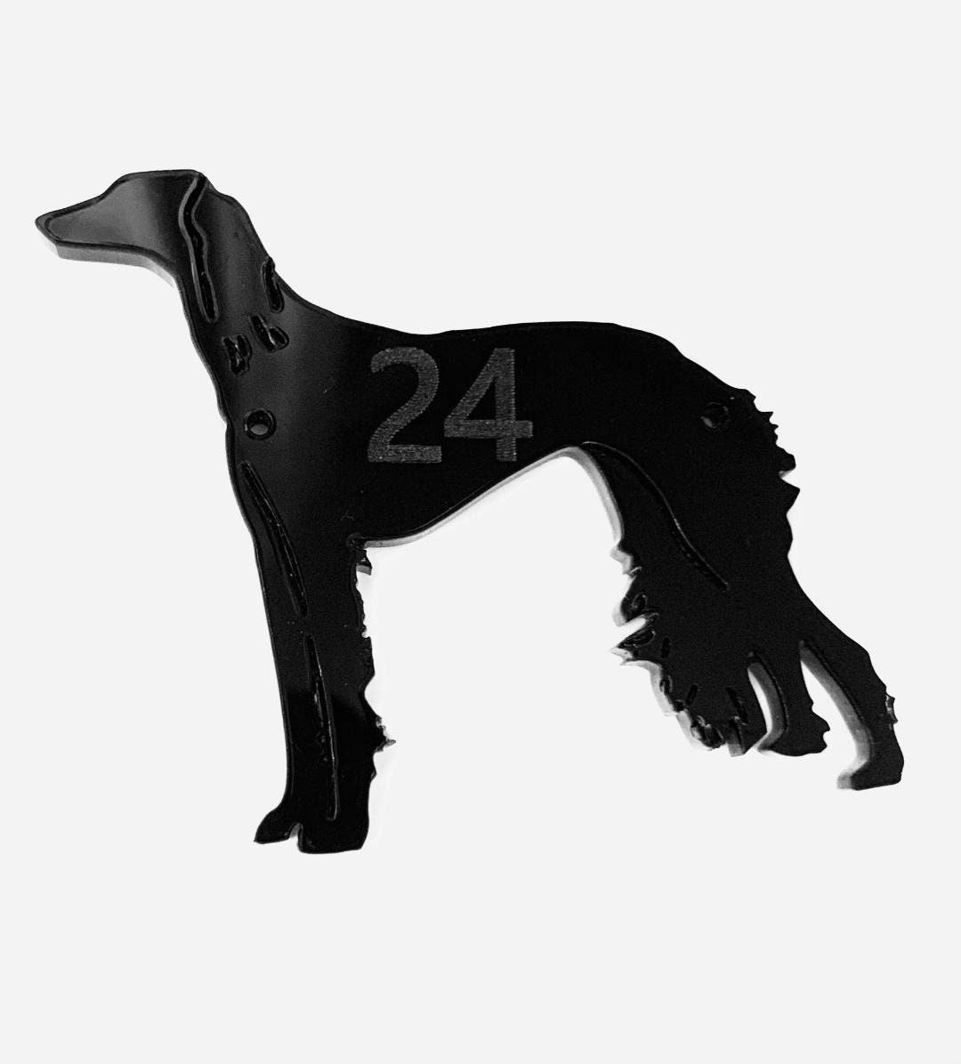 Saluki Dog Door House Number Sign Plaques in Black Etsy