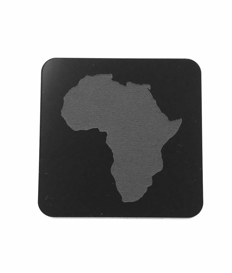 Laser Cut Coasters Engraved With Africa Map..