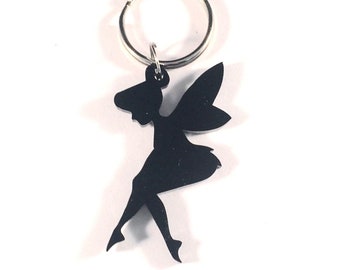 Tinkerbell Fairy Keyring Keychain Bag Charm Gift In Black