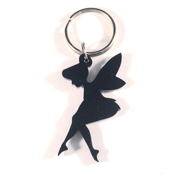 Tinkerbell Fairy Keyring Keychain Bag Charm Gift In Black