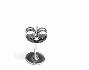316L Surgical Steel 6mm Earring Blanks Posts With Butterfly Backs (UK SELLER)