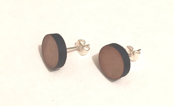 Orecchini A Perno In Corteccia Di Betulla: Acciaio Chirurgico Ipoallergenico - Italia - Foto 9