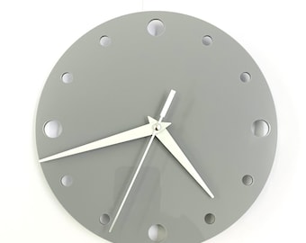 Round Wall Clock in Light Grey 20cm Diameter