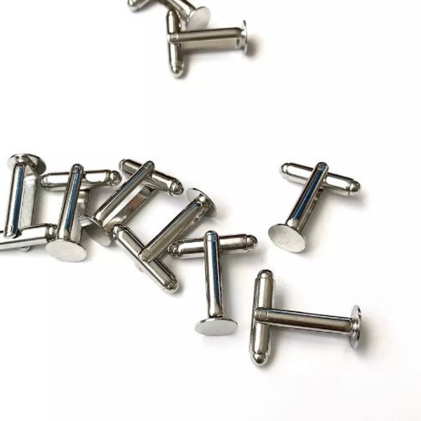 Steel 8mm toggle back cufflink blanks