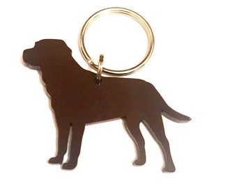 Chocolate Brown Labrador Lab Dog Keyring Bag Charm Keychain Gift In Acrylic