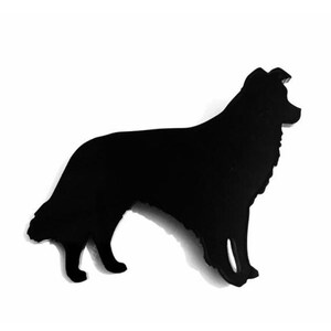 Border Collie Dog Fridge Magnet In Black