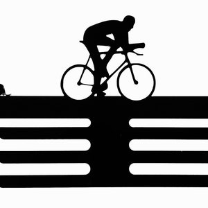 Personalised Triathlon Medal Holder Rack Hanger 3 Tier In Black 5mm Acrylic
