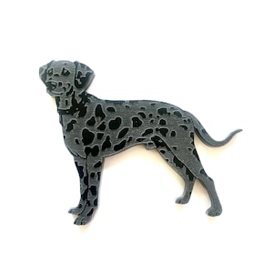 Dalmatian Dog Engraved Fridge Magnet Gift in Black Acrylic