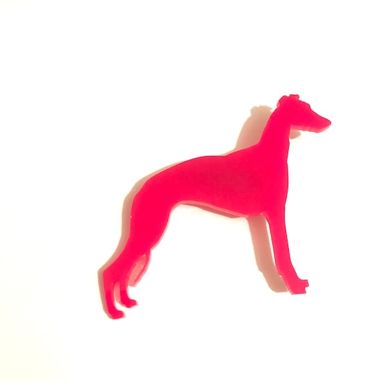 Whippet Dog Brooch In Various Colours Of Acrylic Etsy