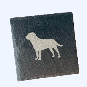 Labrador Dog Rustic Slate Coasters Laser Engraved Rustic Coaster Gift Set