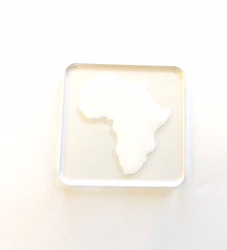Laser Cut Coasters Engraved With Africa Map..
