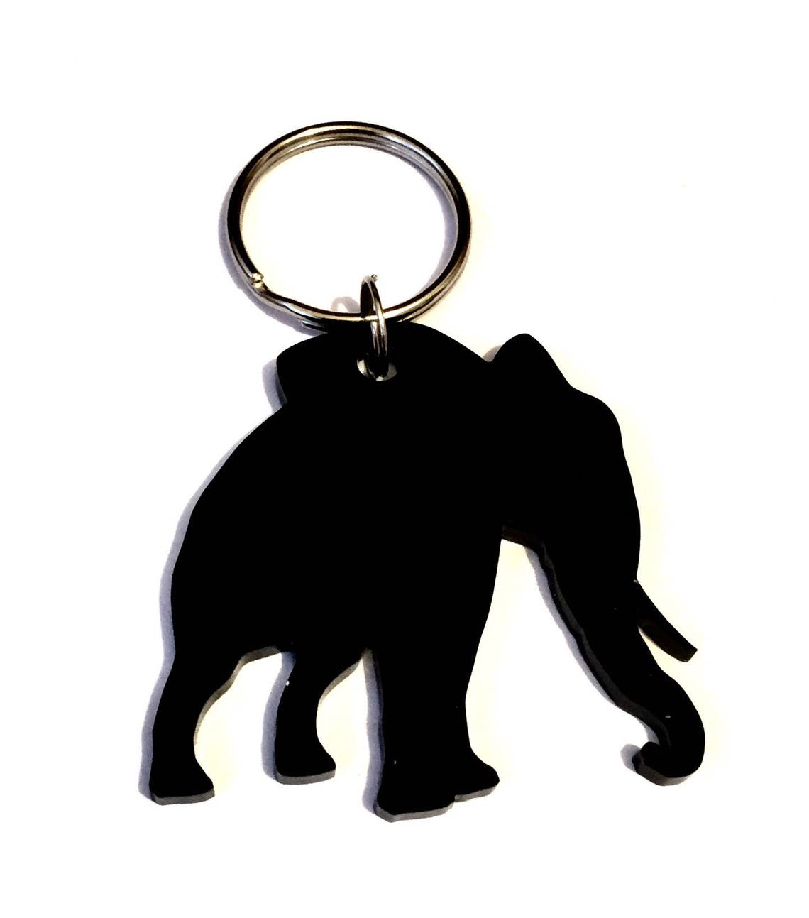 Elephant Keyring Keychain Bag Charm Gift in Black Etsy