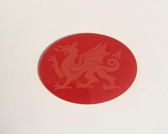 Welsh Dragon Brooch Badge Pin Scarf Fastener Gift In Red