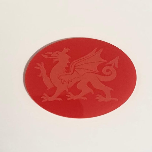 Welsh Dragon Brooch Badge Pin Scarf Fastener Gift In Red