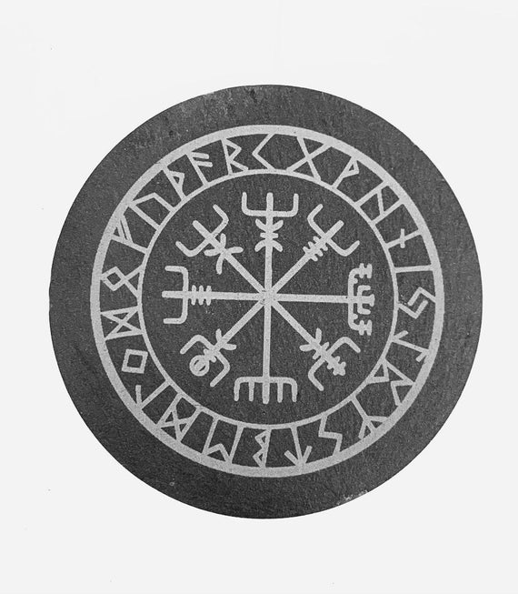 Coaster W/ BOTTLE OPENER - Compass Rose - SET OF 2 Coaster W/ BOTTLE OPENER - Compass Rose - SET OF 2