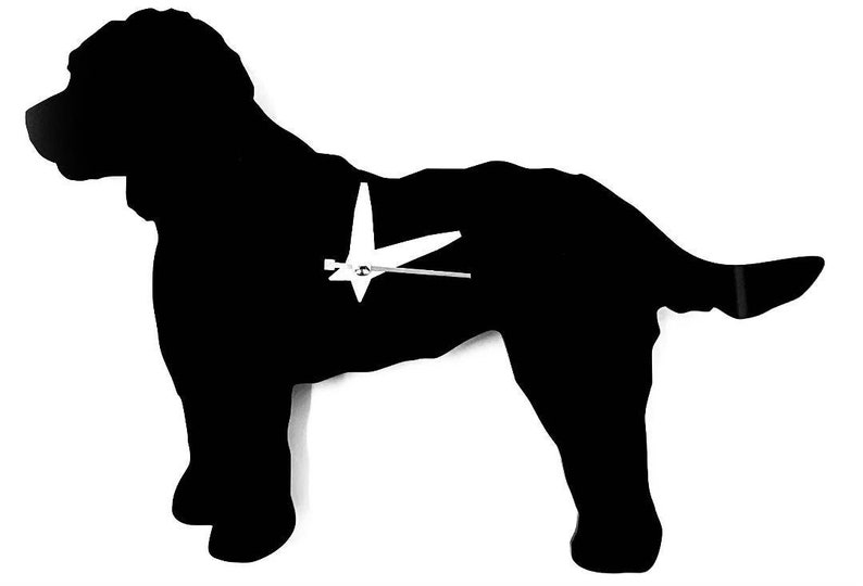 Cockapoo Dog Clock Wall Clock in Black Acrylic Gift - Etsy