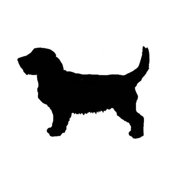 Basset Fauve de Bretagne Fridge Magnet In Black