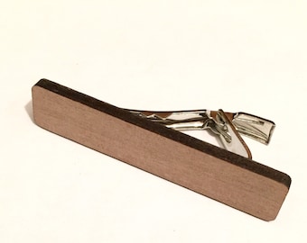 Krawattenklammer in Nussbaum Holz Herren Krawattenklammer Verschluss Pin