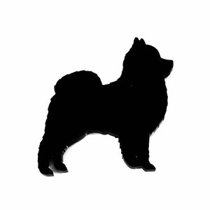 Pomeranian Dog Fridge Magnet Gift In Black Acrylic