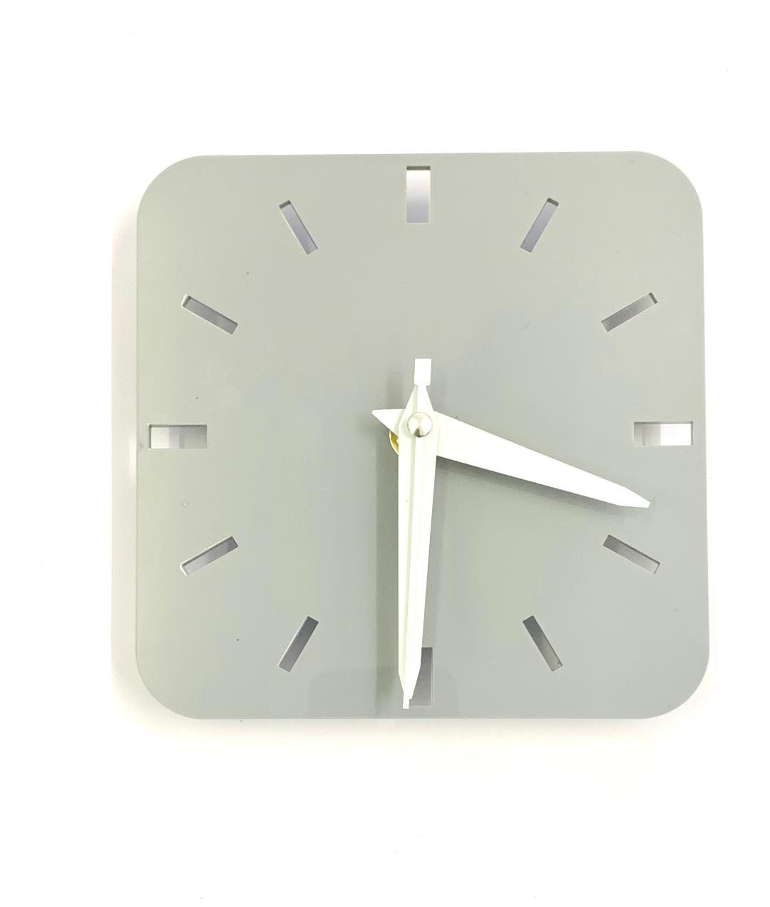 Small Square Wall Clock in Light Grey Acrylic Etsy