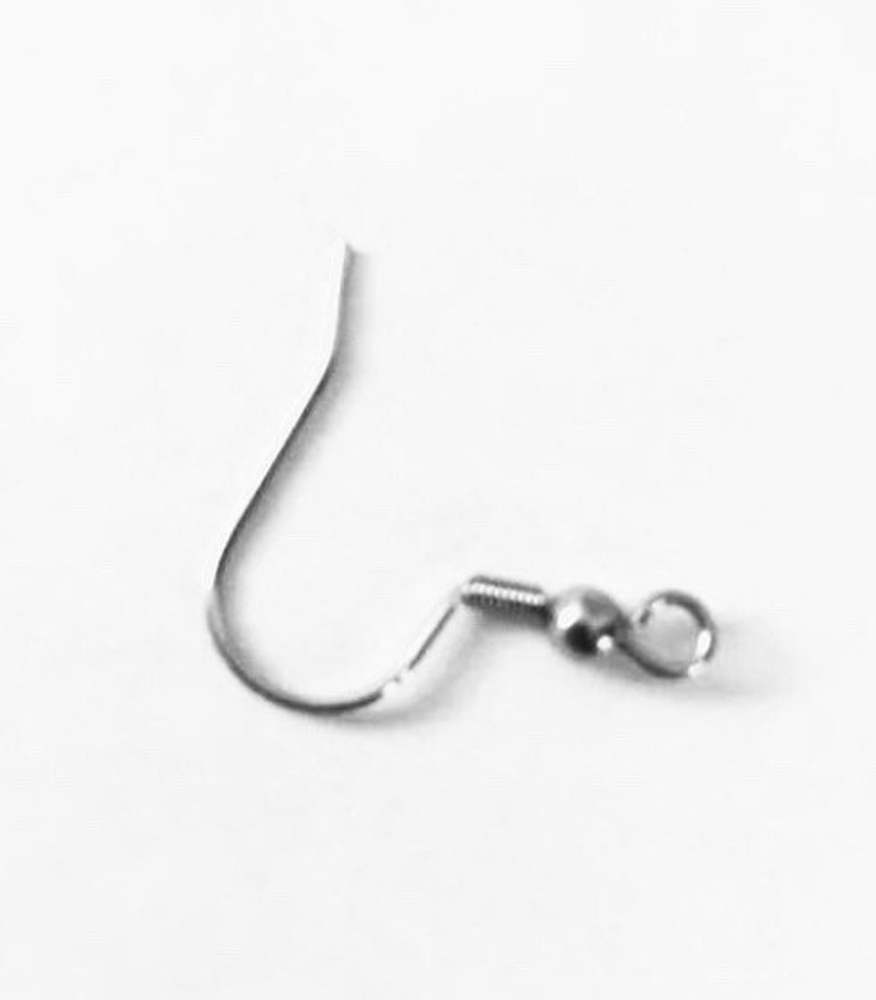 316 surgical steel earring wires/hooks/fish hooks/earring blanks french hooks x 100 image 2