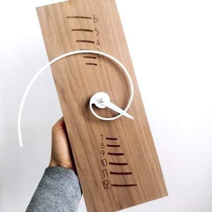 Fibonacci Spiral Wall Clock In Walnut Wood