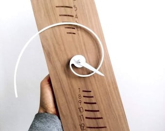 Fibonacci Spiral Wall Clock In Walnut Wood