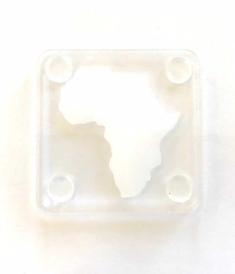 Laser Cut Coasters Engraved With Africa Map..