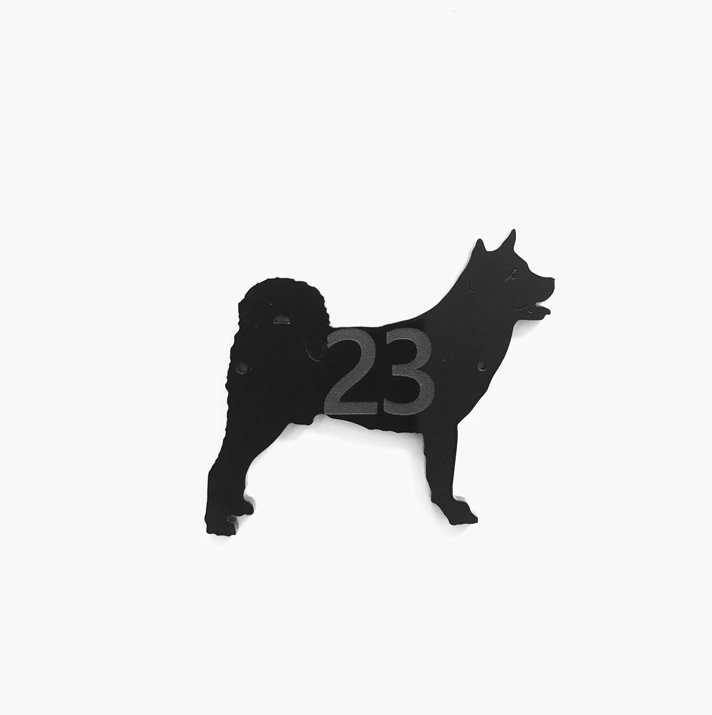 Akita Dog Door House Number Sign Plaque in Black Etsy