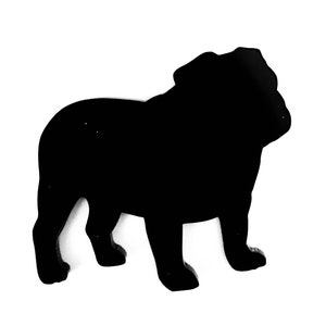 Britische englische Bulldogge Hund Brosche Abzeichen Pin Schal Verschluss Geschenk in schwarz