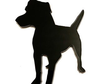 Patterdale Terrier Dog Fridge Magnet Gift in Black