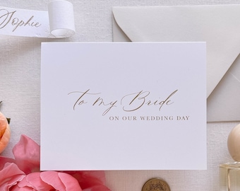 To My Bride on my wedding Day Card with Envelope & Wax Seal | Wedding  Card | Card for Bride
