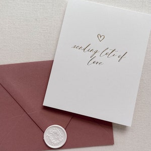 Envoi de beaucoup d'amour Carte de vœux avec enveloppe et sceau de cire | Carte d'empathie | Carte de sympathie | Carte de voeux