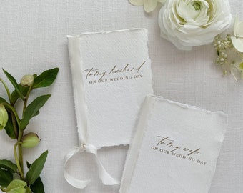 His and Hers - To My Husband/Wife Foil Pressed Vow Books