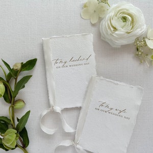 His and Hers To My Husband/Wife Foil Pressed Vow Books image 1