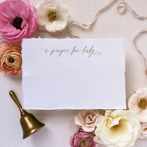 Tarjetas de papel hechas a mano con oración para bebé / tarjetas para baby shower / tarjetas para baby shower con prensa de papel de aluminio / juego de 10