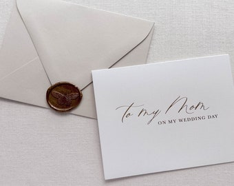To My Mom on my Wedding Day Card with Envelope & Wax Seal | Wedding  Card | Card for Mom