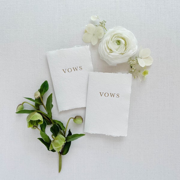 Wedding Foil Pressed Simple Vow Books