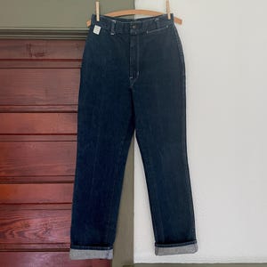 Vintage 1970s Jeans Rockabilly Western Biker Women’s Dark Rinse Denim